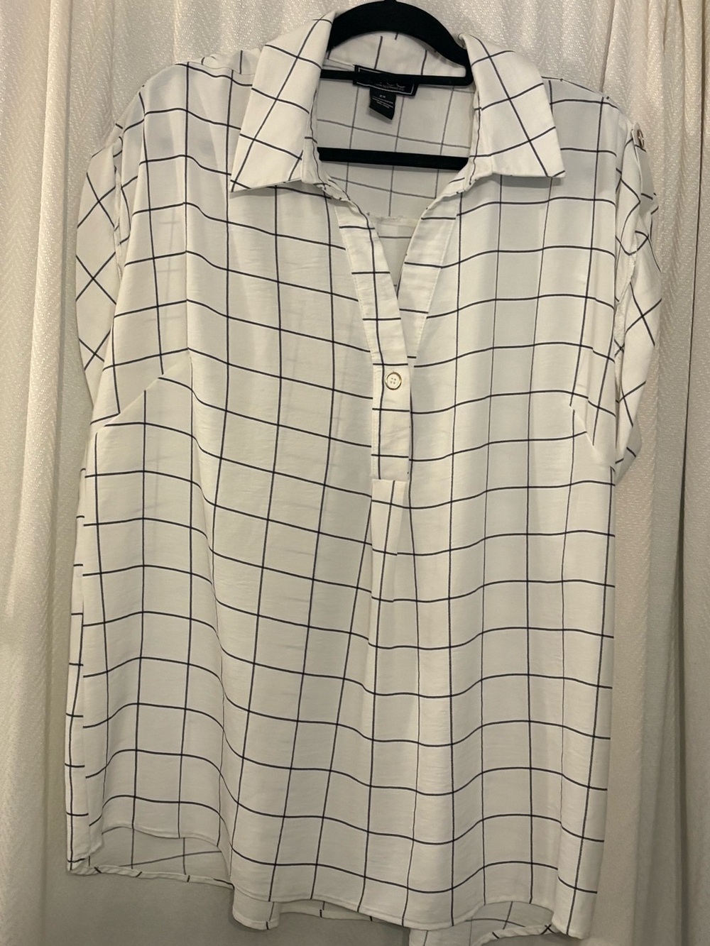 Black and White Blouse